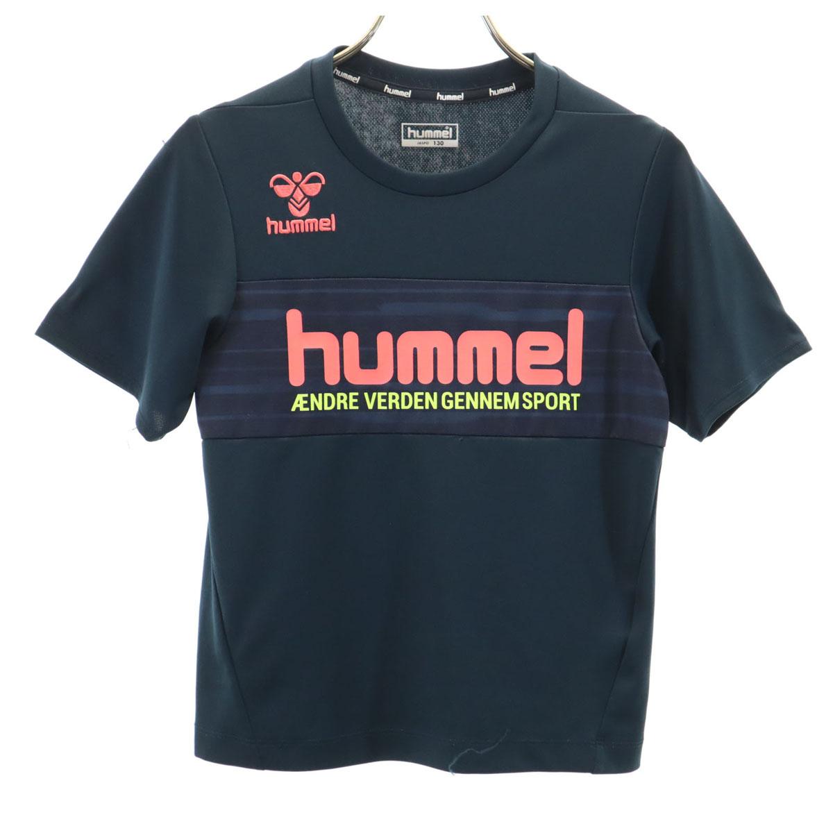 

hummel training Short sleeve T-shirt 130 Navy Sports Kid s Used