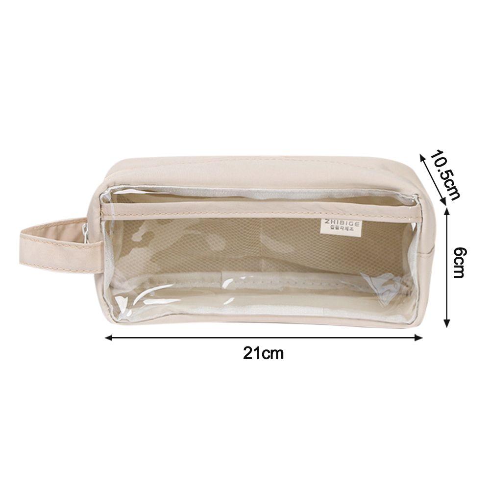 Transparent PVC Pencil Bag Japanese Style Stationery Storage Waterproof Pencil Pouch Cosmetic Bag School Student Supplies New