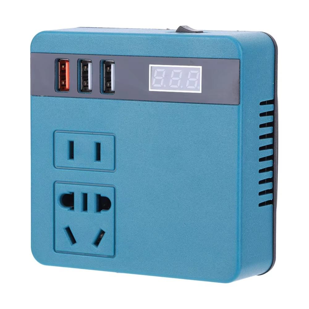 120W Lithium Battery Inverter 3 USB Ports High Power Power Converter Transformer Multifunction DC 21V To 220V for Makita