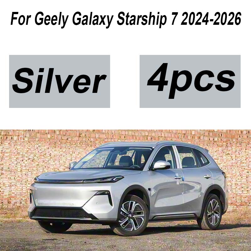 Para Geely Galaxy Starship 7 EM-i Accesorios 2024-2026 4 Piezas Guardabarros Delanteros Pintados Protectores contra Salpicaduras Extensiones de Guardabarros Accesorios para Coche