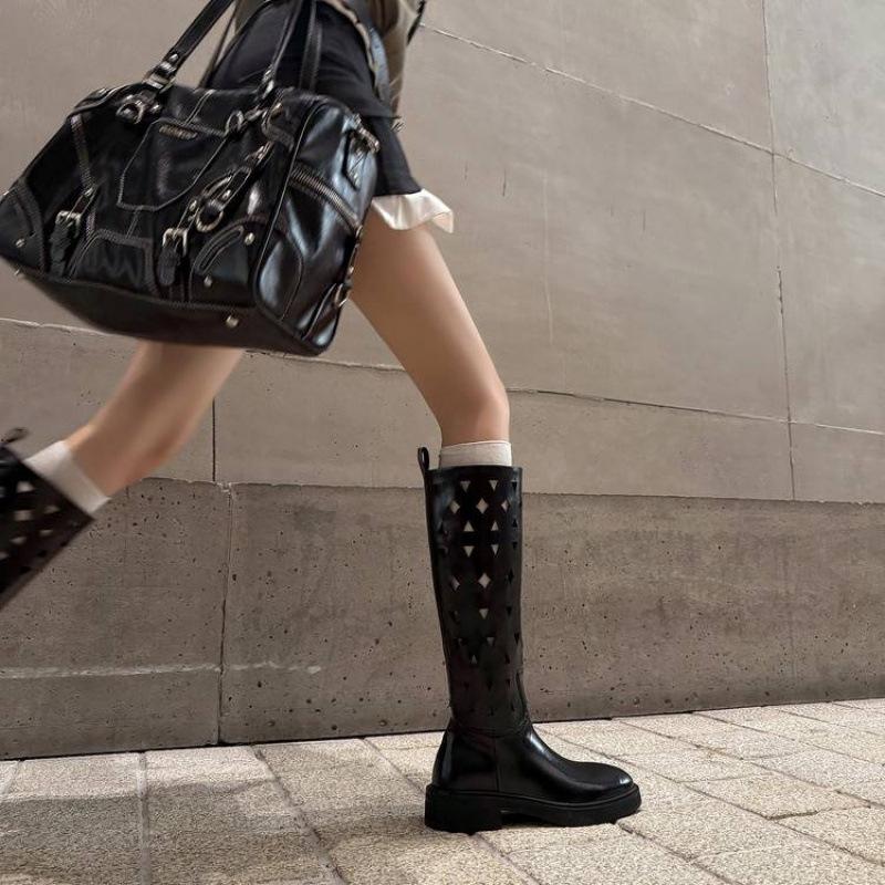 

Универсальные кожаные ботинки Мартин Резиновая платформа круглый носок осень и зима женские кожаные ботинки Кожаный рукав высокие ботинки женские 39 чёрный