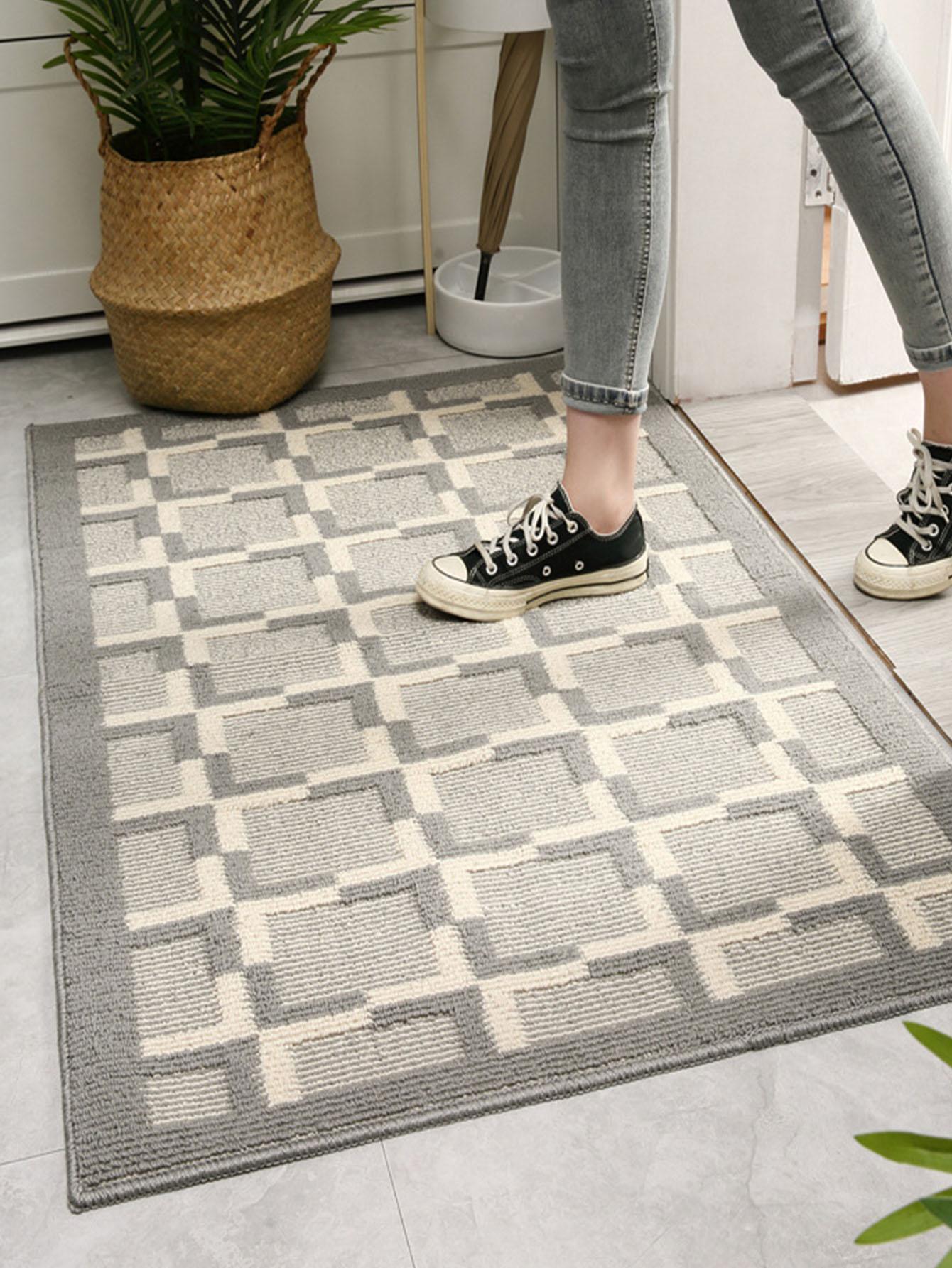 

1 шт., Марокко улучшенный коврик для пола придверный коврик коврик в придверный коврик, износостойкий грязный ковер для прихожей, можно стирать украшение дома 500MMx800MM светло-серый