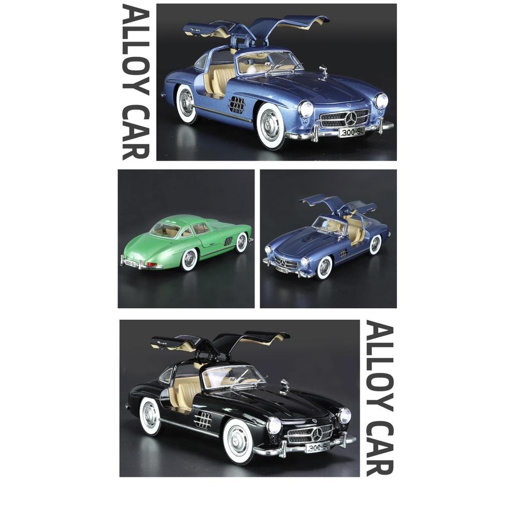 1/24 Benz 300SL 1936 Classic Car Alloy Diecast Car Model Sound Light Children's Toy Collectibles Hobbies Birthday Gifts