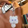 Porte-clés Pendentif Chat en Peluche Squeaker Intégré Mignon Corps Gros Chaton Animé Peluches Décoratif Doux Animal en Peluche Poupée Jouet Charmes Sac à Dos