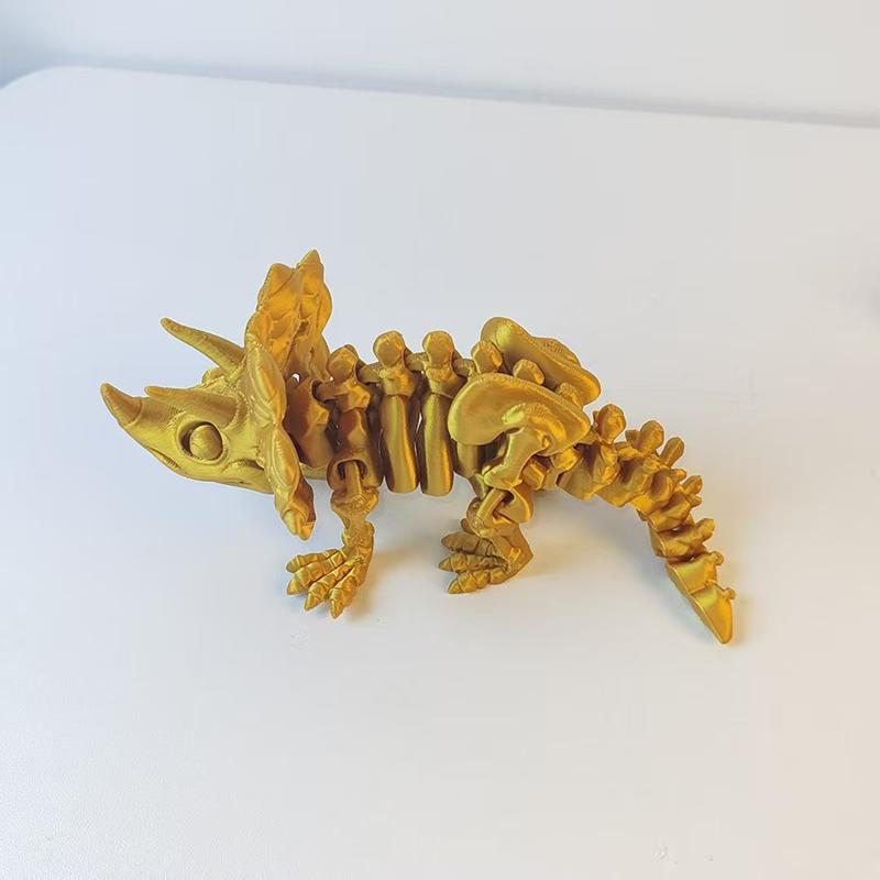 3D Printed Dinosaur Skeleton Figure Articulated Movable Fidget Toy Miniature Desktop Decoration Craft Model Gift For Kids