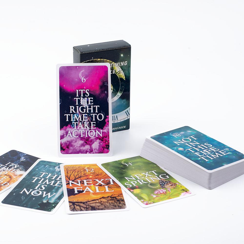 Mystische Zeitorakelkarten 10,3x6cm Zeitrahmen Karten Zwillingsflammen Tarot Deck Kosmisch