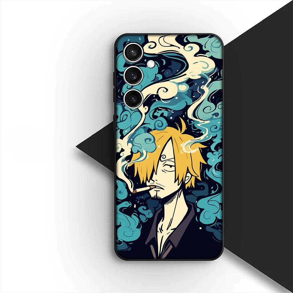 Phone Cover for Samsung Galaxy S22 S21 S20 FE Ultra Plus A07 A17 A15 A16 A25 A57 A37 Case Sanji One Pieces Luffy Roronoa Zoro
