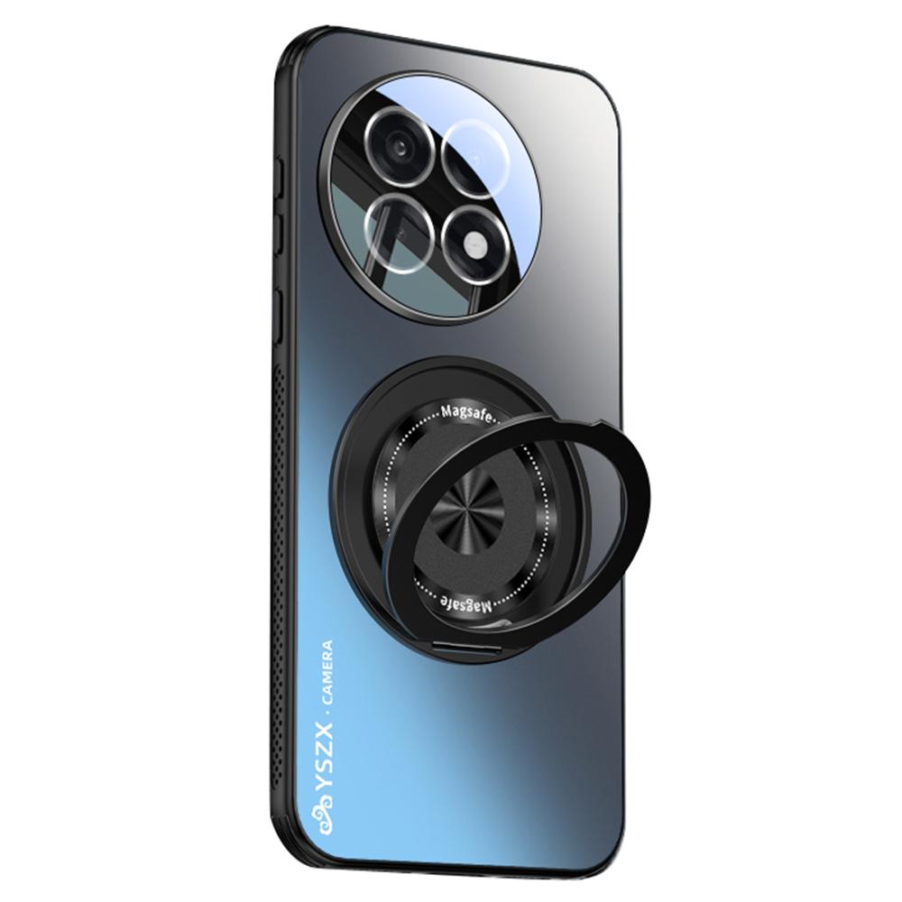 

For OnePlus Ace 5 5G Magnetic Case Rotating Kickstand PC+TPU Heat Dissipation Phone Cover with Lens Protection Black