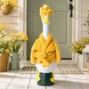 Porch Goose Costume Set Bathrobe Hat Cucumber Slices Funny Halloween Outdoor Decor Dress-Up 23 Inch Figurine