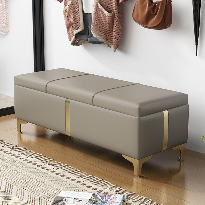 Multifunctional Storage Shoe Bench with Cushion for Entryway or Fitting Room