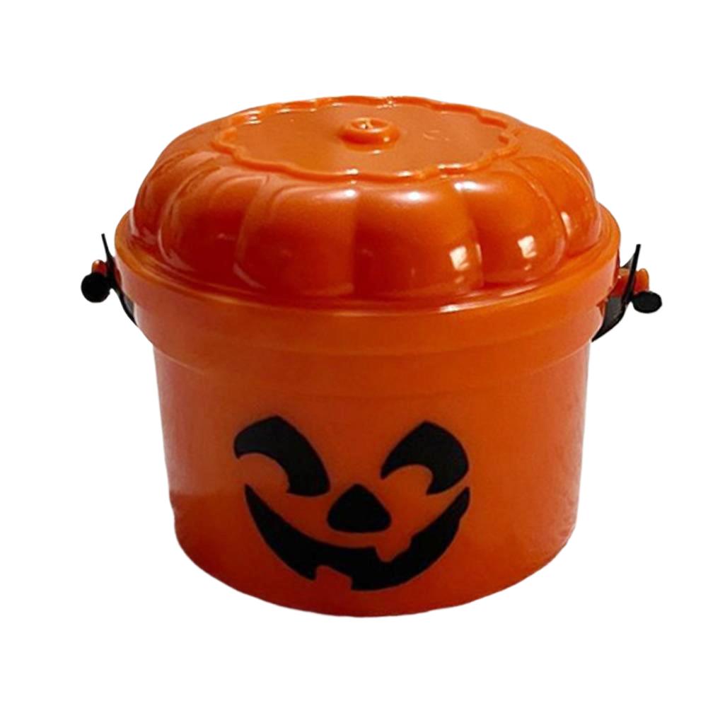 Halloween Trick Or Treat Bucket with Handle Pumpkin Face Candy Buckets Pumpkin Ghost Candy Bucket for Halloween Party Supplies