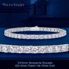 Dainty Full Moissanite Tennis Bracelet 18k Gold Plated 925 Silver D Color Lab Created Diamond Bracelet for Women Men
