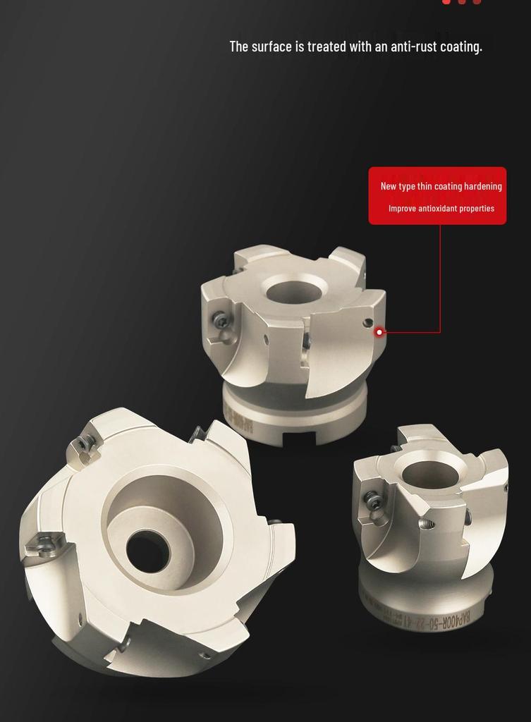 BAP400R Right Angle 90° Face Milling Cutter Head - APMT1604 Square Shoulder, 50-63mm FMB22, 4 Tooth