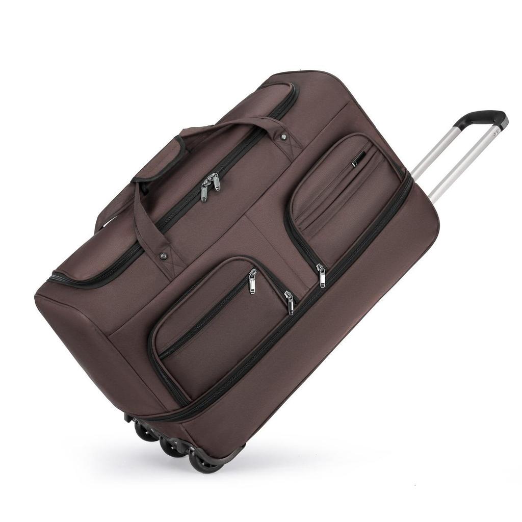 Reisetasche mit erhöhter Kapazität, multifunktionale, zusammenklappbare und erweiterbare Gepäcktasche für College-Studenten, Trolley-Tasche für lange Strecken