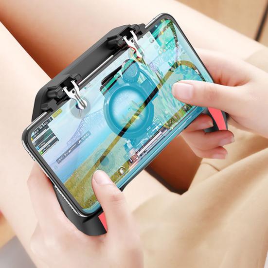 H10 4-Finger Dual Cooling Fan Wired Game Controller Joystick Gamepad for Phone