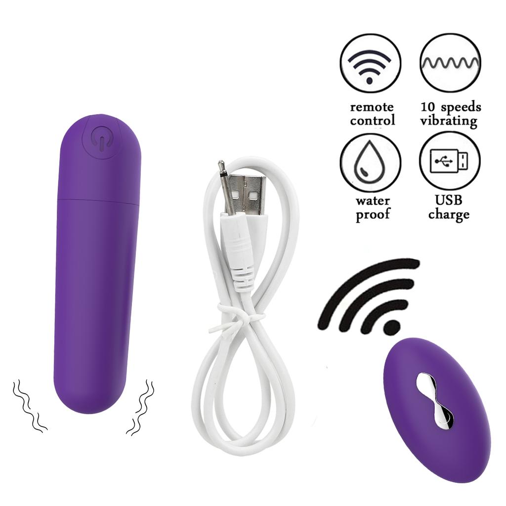 Vibrerende truser 10 funksjon Trådløs fjernkontroll Oppladbar Bullet Vibrator Strap On Undertøy Vibrator for kvinner Sexleketøy