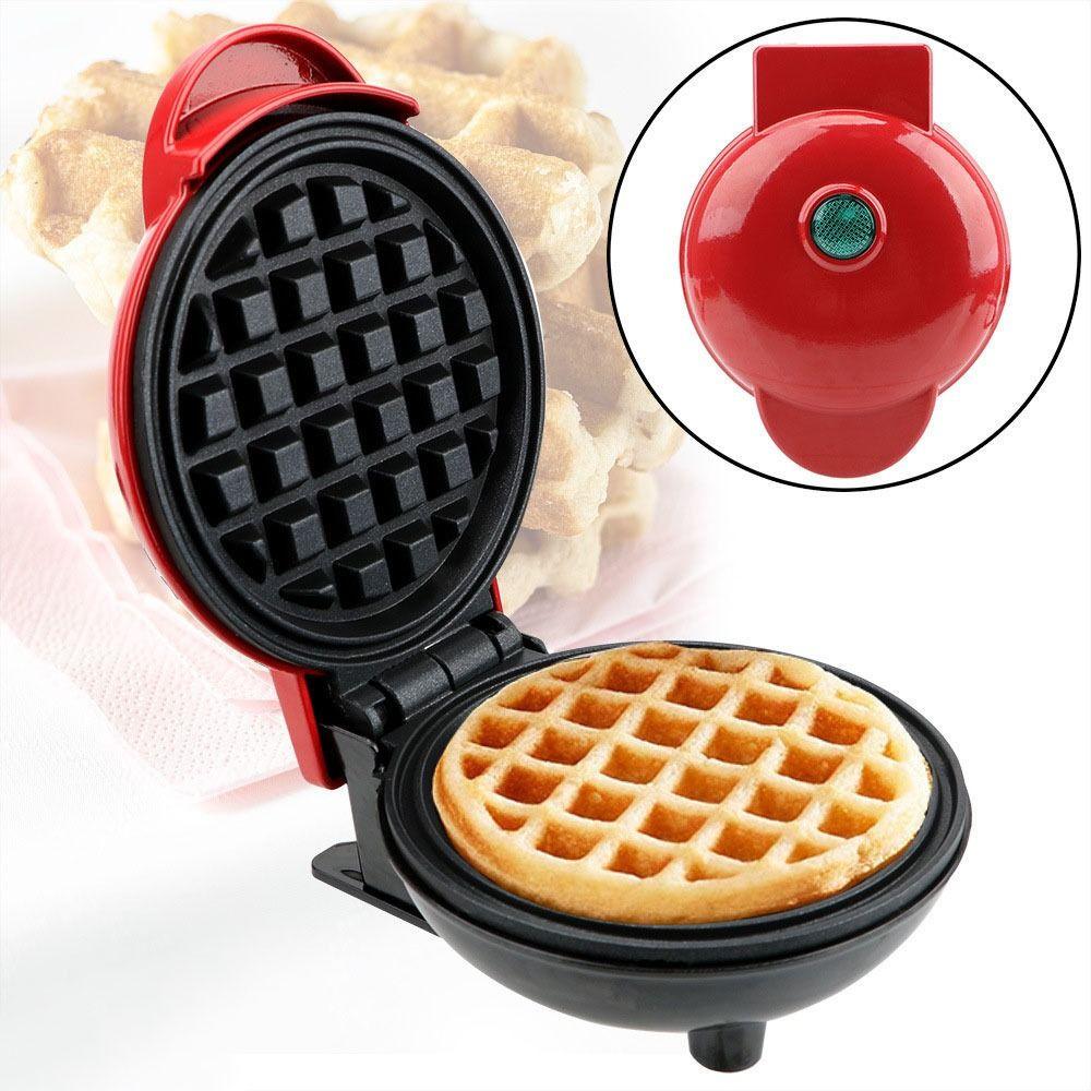 Electric Baking Pan Mini Waffle Maker Quick Heat-Up Waffle Machines  Snacks Making
