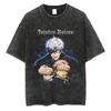 Anime Jujutsu Kaisen Washed TShirt  Summer Cotton Pattern Unisex Harajuku Short Sleeves Loose YK Comfortable Shirt