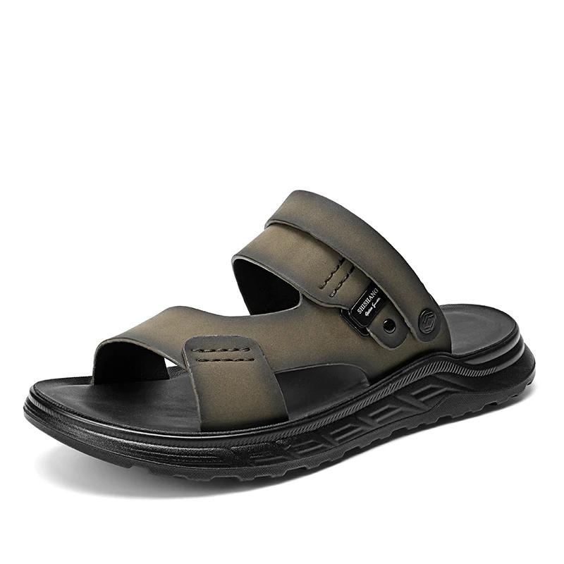 Sandals Summer Men's Casusal Outdoor Dual-purpose Slippers Breathable Anti Slip Waterproof Soft Sole Beach Shoes Driving Sandals