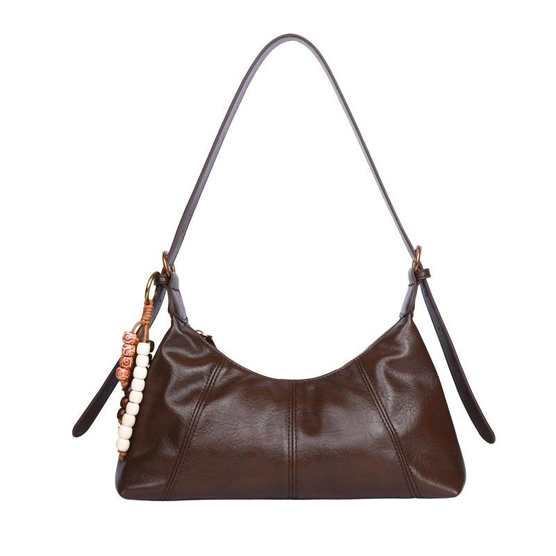 

Foreign style retro underarm bag women s 2025 autumn new fashion baguette underarm bag texture shoulder bag commuter bag no pendant