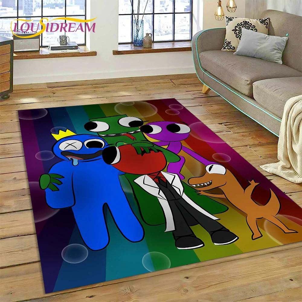 Game R-Rainbow Friends Cartoon Carpet Rug for Bedroom Living Room Home Sofa Decoration,Children Game Large Decor Floor Mat Gift