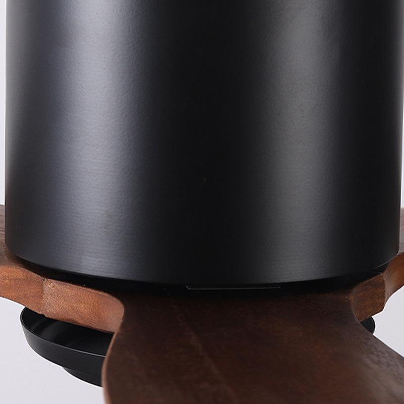 Simple Wooden Ceiling Fan Light for Living Room, Bedroom, or Restaurant with Integrated Lighting and Wooden Fan Blades