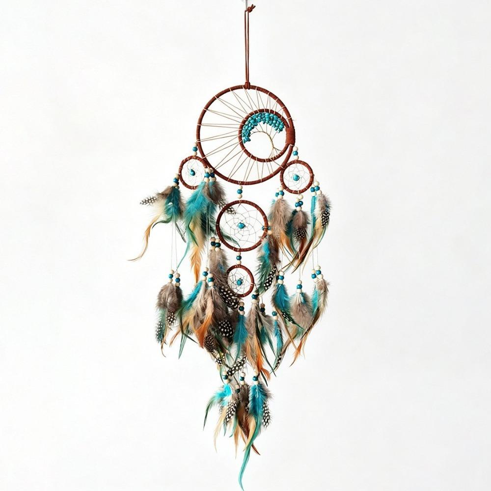 Handmade Vintage Dream Catcher Boho Style Hanging Ornament Hanging Pendant Wall Decor  Bedroom 24.02x5.91 in