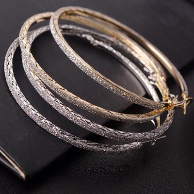 Pair of Earrings 6cm Hoop Round Dangle Earring Jewelry Women Large