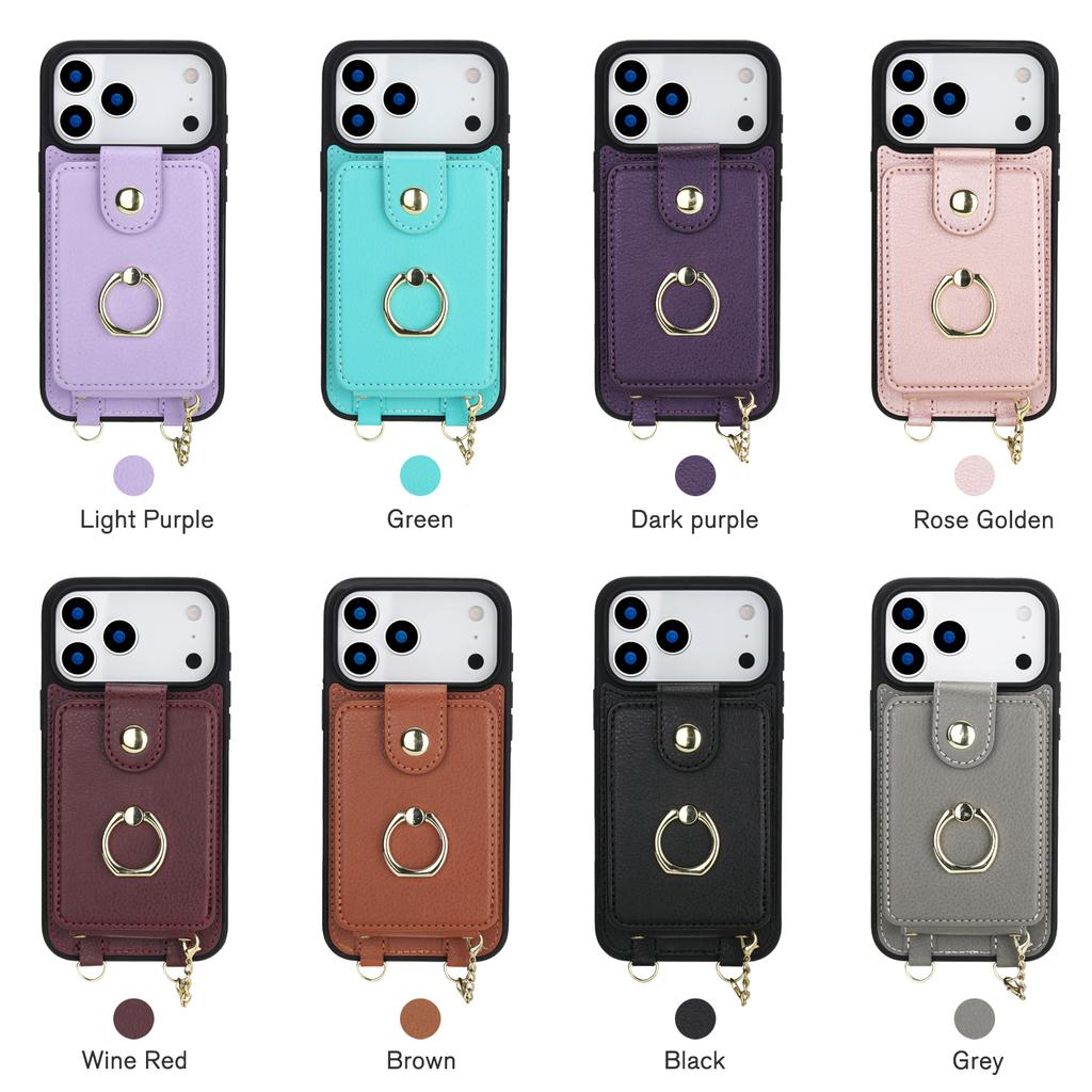 2 In 1 Detachable Crossbody Magnetic Cards Solt Leather Wallet Case For iPhone 17 Pro Max 16 Plus 15 14 13 12 Shockproof Cover