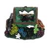 Aquarium Treasure Box Ornament Hideout Cave Lifelike Resin Jewelry Box Decoration for Freshwater