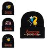 Adventure Time Cartoon Print Acrylic Knit Hat Winter Warm Unisex Beanie For Adults Teens