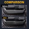 Door Anti-Kick Pad For Ford F-150 2021 2022 2023 2024 2025 LHD RHD Car Leather Carbon Mat Trim Accessories.