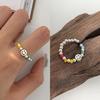 Dopamine Stylish Colorful Zirconia Adjustable Ring For Women With Unique Geometric Design And Colors Eyecatching