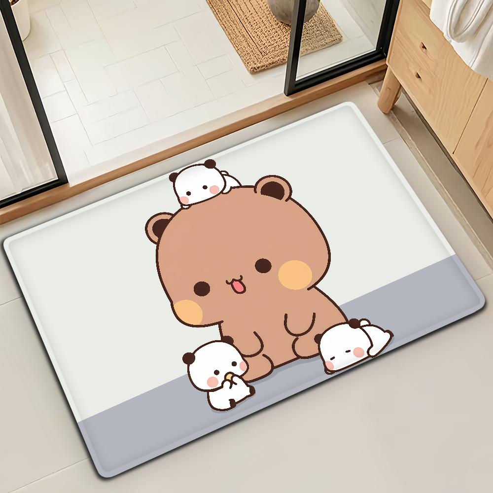 Bubu Dudu Cartoon Anime Door Mat Bath Microfiber Decorative Versatile Flannel Floor Mat Quick Dry Absorbent Non-slip Sole