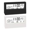 LCD Desktop Alarm Clock Transparent Calendar Weather and Digital Temperature and Humidity Display Home Appliance Smart Life