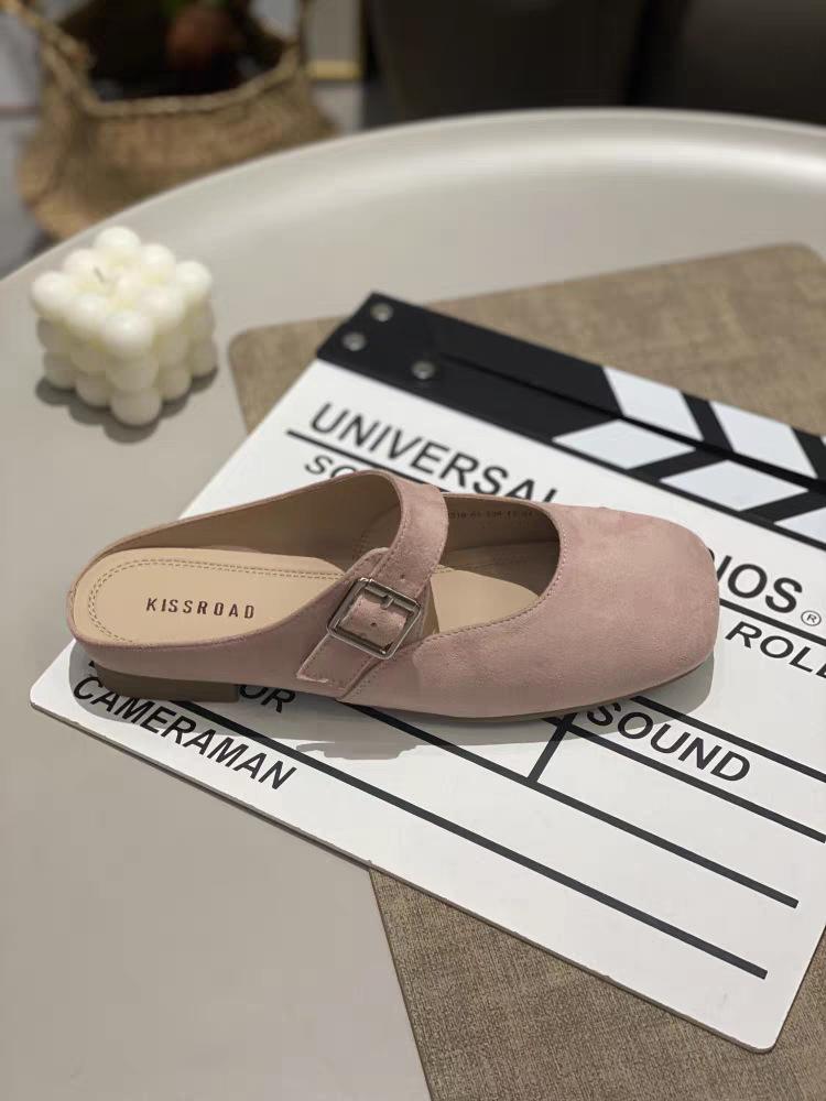 

Ретро женская обувь, новая женская обувь, полузакрытый носок, модная и универсальная обувь для женщин 40 розовый