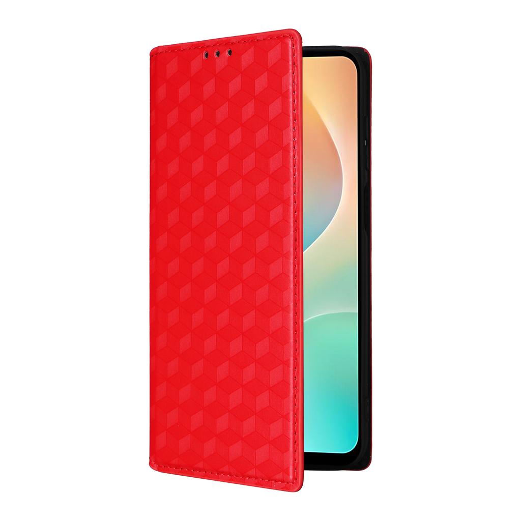 For Samsung Galaxy M36 5G Case Wallet Rhombus Imprinted Leather Phone Cover