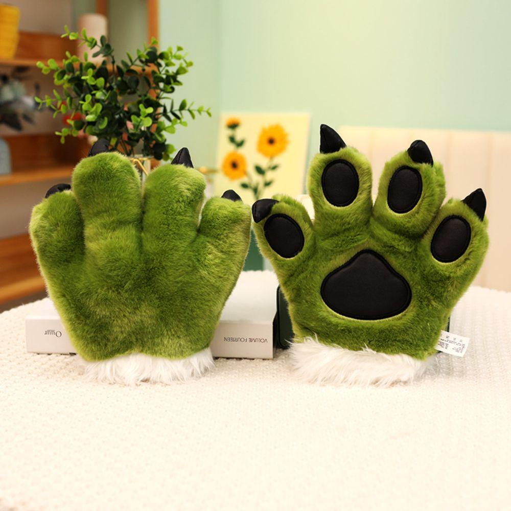 Fluffy Plush Animal Gloves Soft Padded Animal Stuffed Toys Cosplay Costume Accessories
