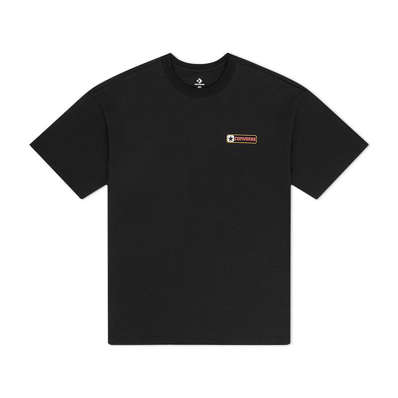 New Converse T Shirts Men's Black 10028741-A01