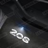 Für Peugeot GT 208 Emblem RCZ 206 205 308 306 Auto Türlicht Willkommensleuchte Kabelloser Projektor Auto Dekoration HD LED