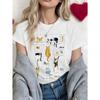 European Size Women'S Short-Sleeved T-shirt with Illustrations | Multiple Cats In Funny Poses, Fresh Hand-Painted Style