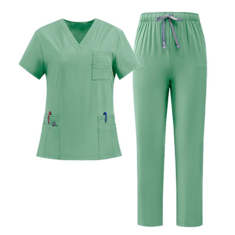 Abbigliamento da Lavoro Nero Bellezza SPA Abiti Medici Uniformi Uomo Donna Dentista Clinica Veterinaria Abiti da Lavoro Uniformi Chirurgiche Set Scrubs