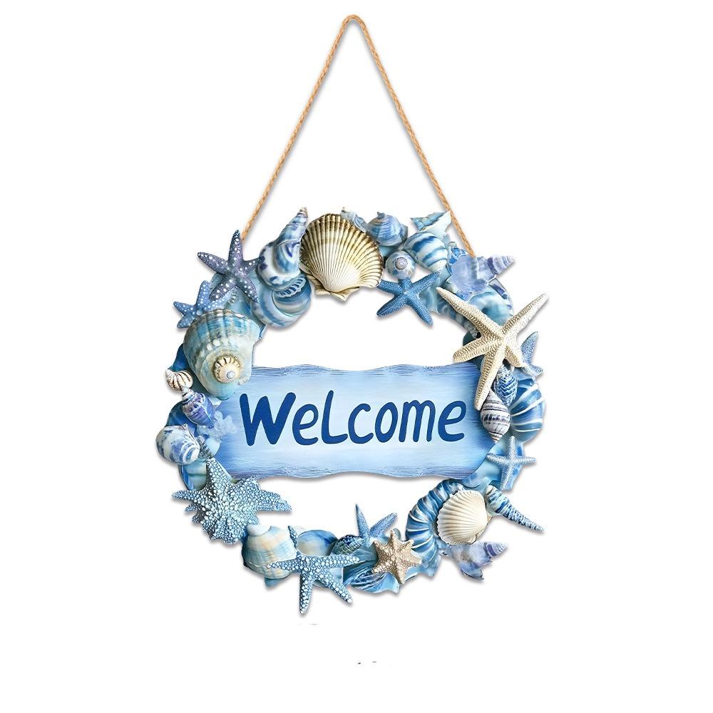 Funny Summer Welcome Wall Ornaments Wall Art Beach Shells Hanging Signs  Tropical