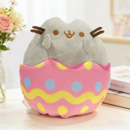 Plush Cat Stuffed Toy with Dessert Theme Ice Cream Donut Pizza Designs Plush Collectible Doll Soft Huggable Gift for Cat Lovers