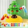 Magnetic Woodpecker Fruit Pick Toy 360 Degrees Rotating Fruit Tree with Music LED Light Educational Toddlers Boys