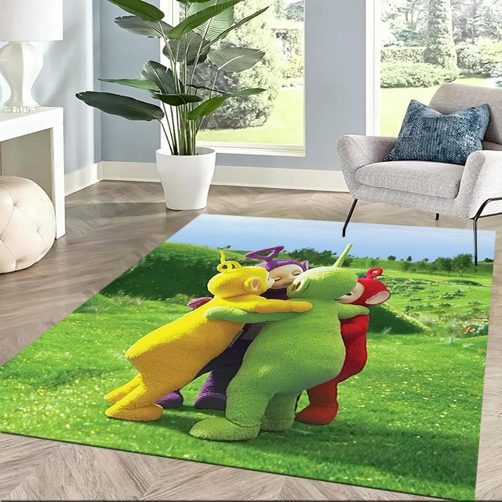 Teletubbies Rainbow Flag Square Rugs Are a Great Choice for Living Rooms, Bedrooms, Home Décor, and As Gifts.