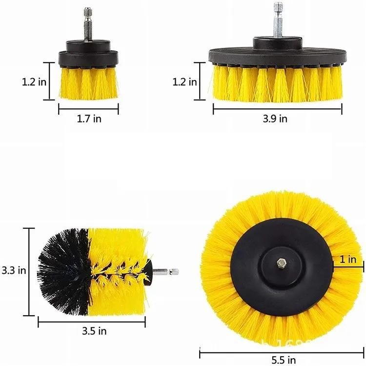 Drill Brush Accessories Set Electric Cleaner Brush with Drill Brush To Clean Showers Bathtubs Bathroom Tile Slurry Carpet