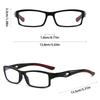 9pcs Fashion Reading Glasses Men's Women's Anti-blue Light Sports Square Reading Glasses Ultra Light and Comfortable Glasses