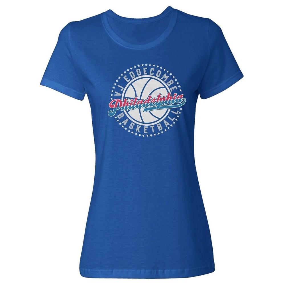 VJ Edgecombe Inspired Bball Logo - Philly Fans Ladies  Crewneck T-Shirt Unisex T-Shirt S