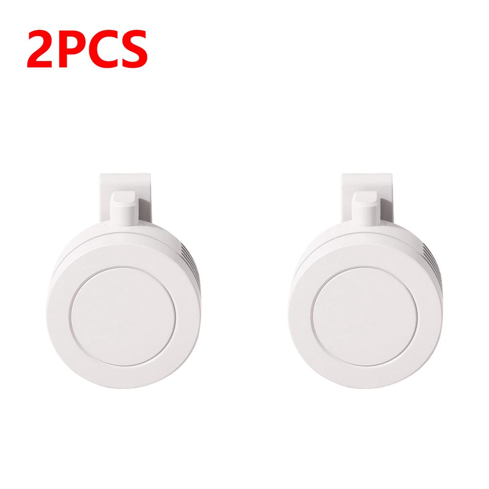 2/1PC Mini Clip Fan 3 Wind Speeds Portable Waist Clip Fans Leafless Personal Body Fan 900mAh Wireless Electric Air Circulators